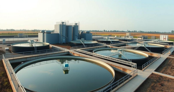 Esta&ccedil;&atilde;o de tratamento de efluentes industriais compacta para efici&ecirc;ncia e sustentabilidade